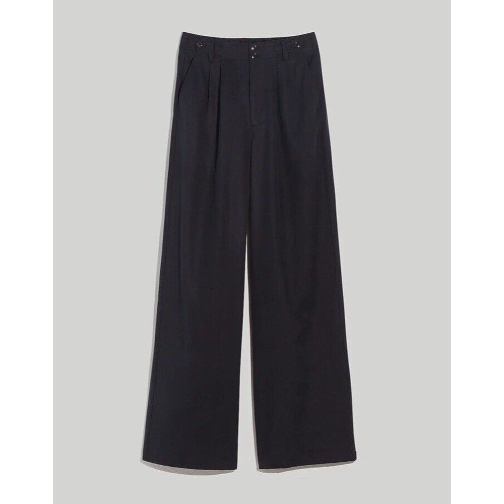 Madewell Plus 18W Harlow Wide Leg Pant, Black, High Waist